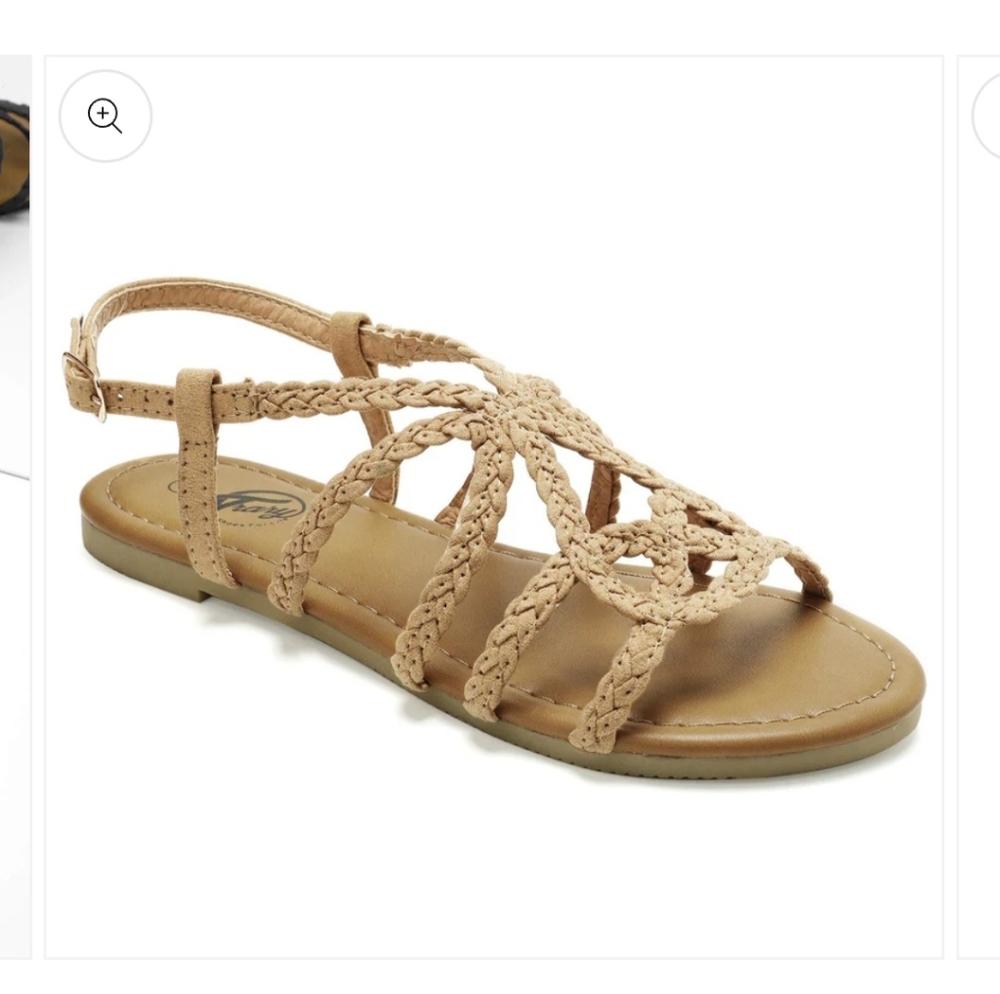 New Braided open toe sandals shoes sz 9